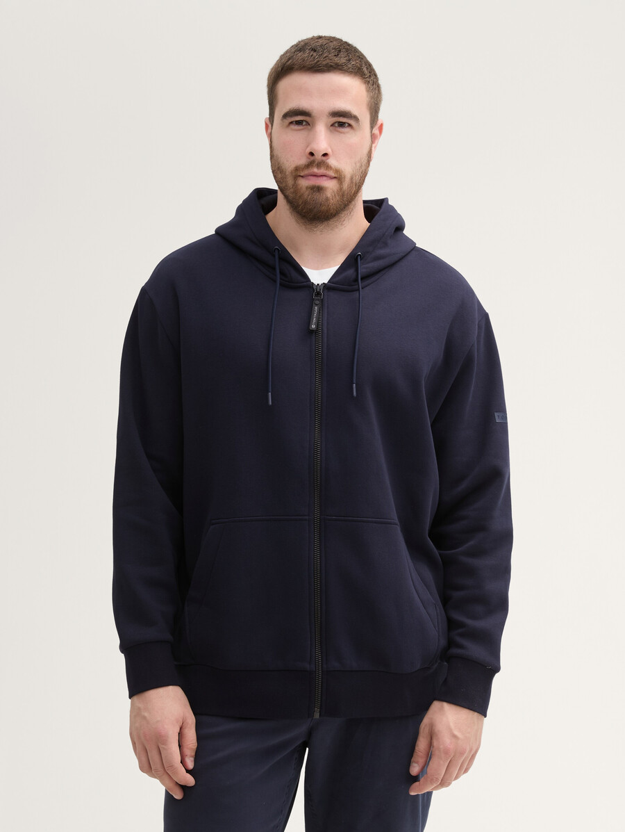 plus size – basic-sweatshirtjacke