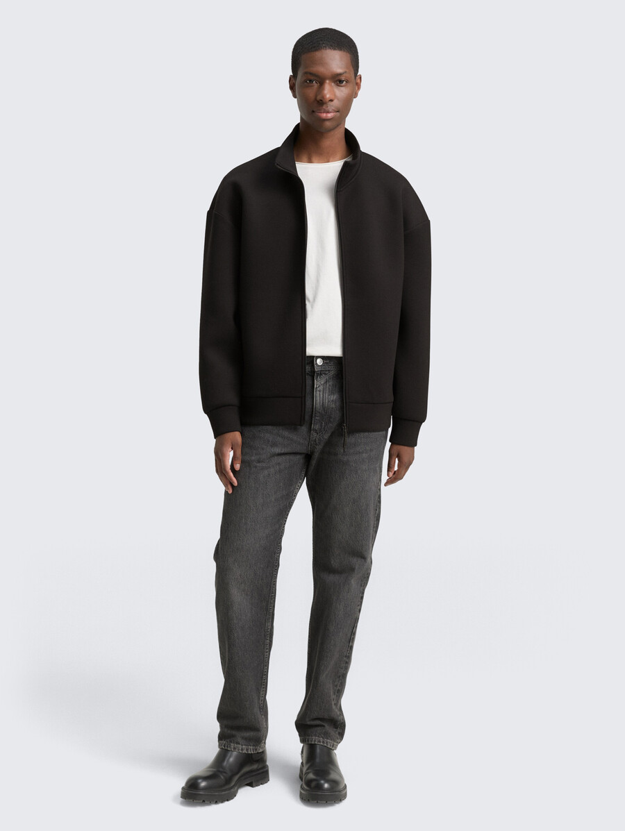 lässige scuba-sweatshirtjacke