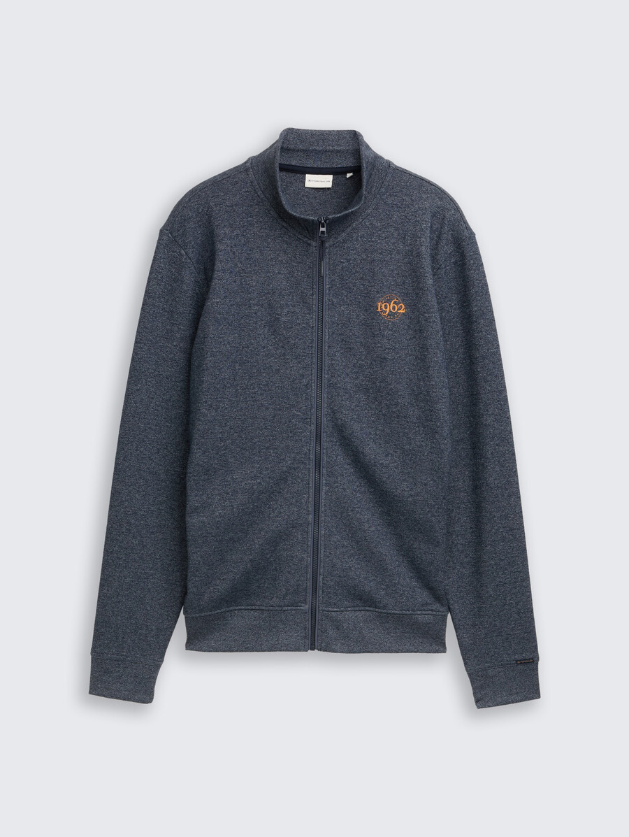 jacke im mischgewebe-look