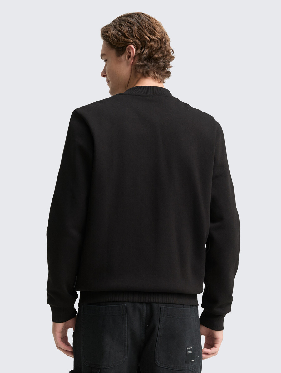 sweatshirtjacke mit bomberkragen