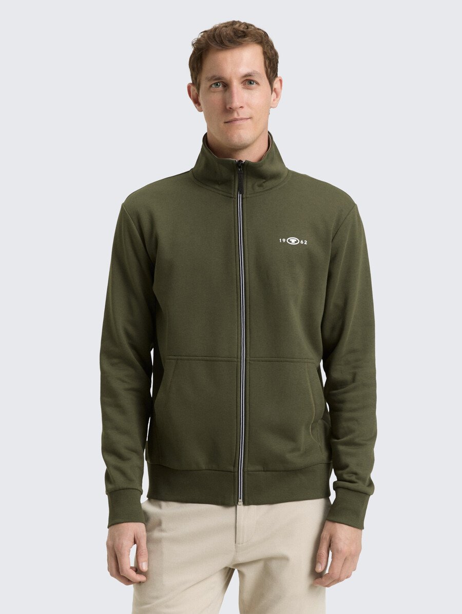 sweatjacke mit stehkragen