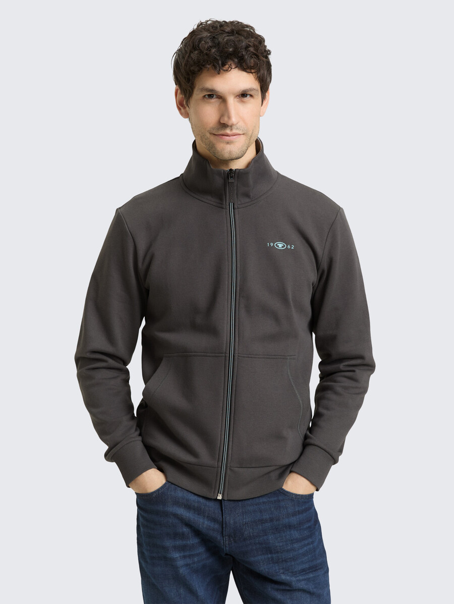 sweatjacke mit stehkragen