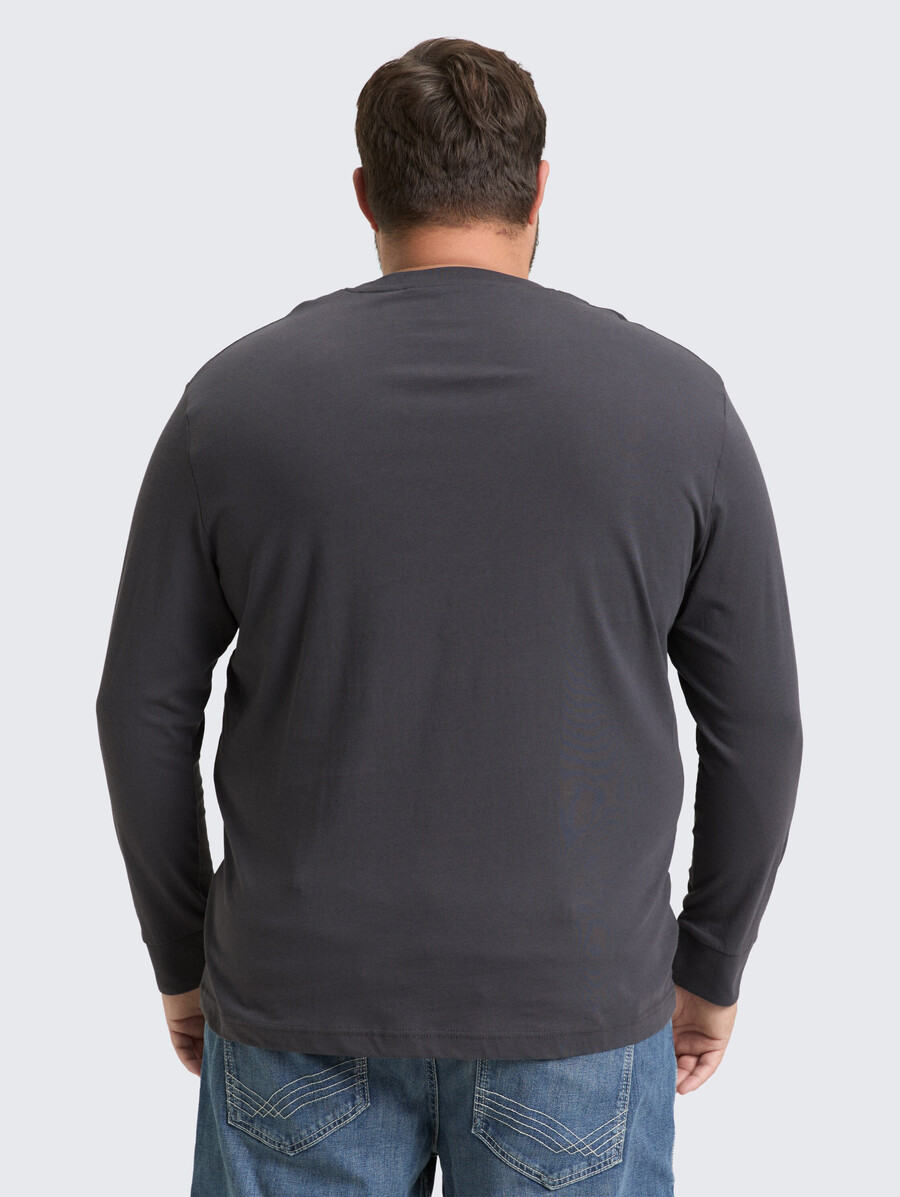 plus size – langärmeliges hemd mit logodruck