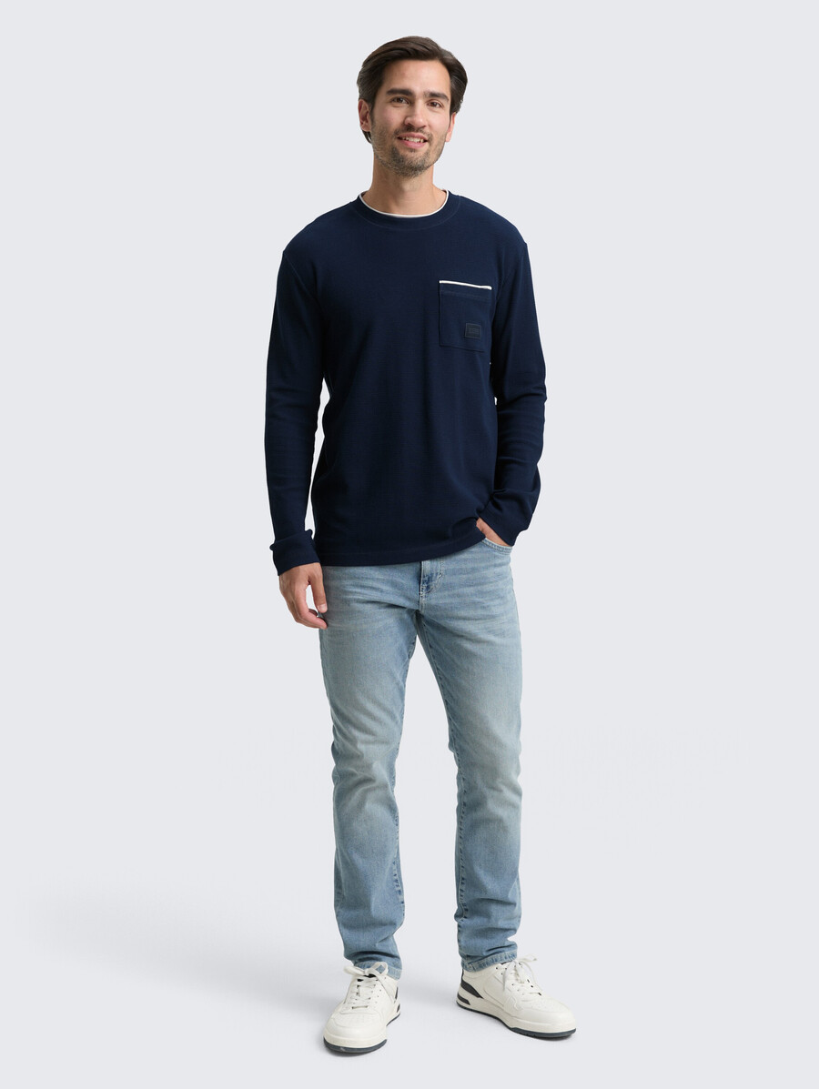 2-in-1 baumwoll-langarmhemd