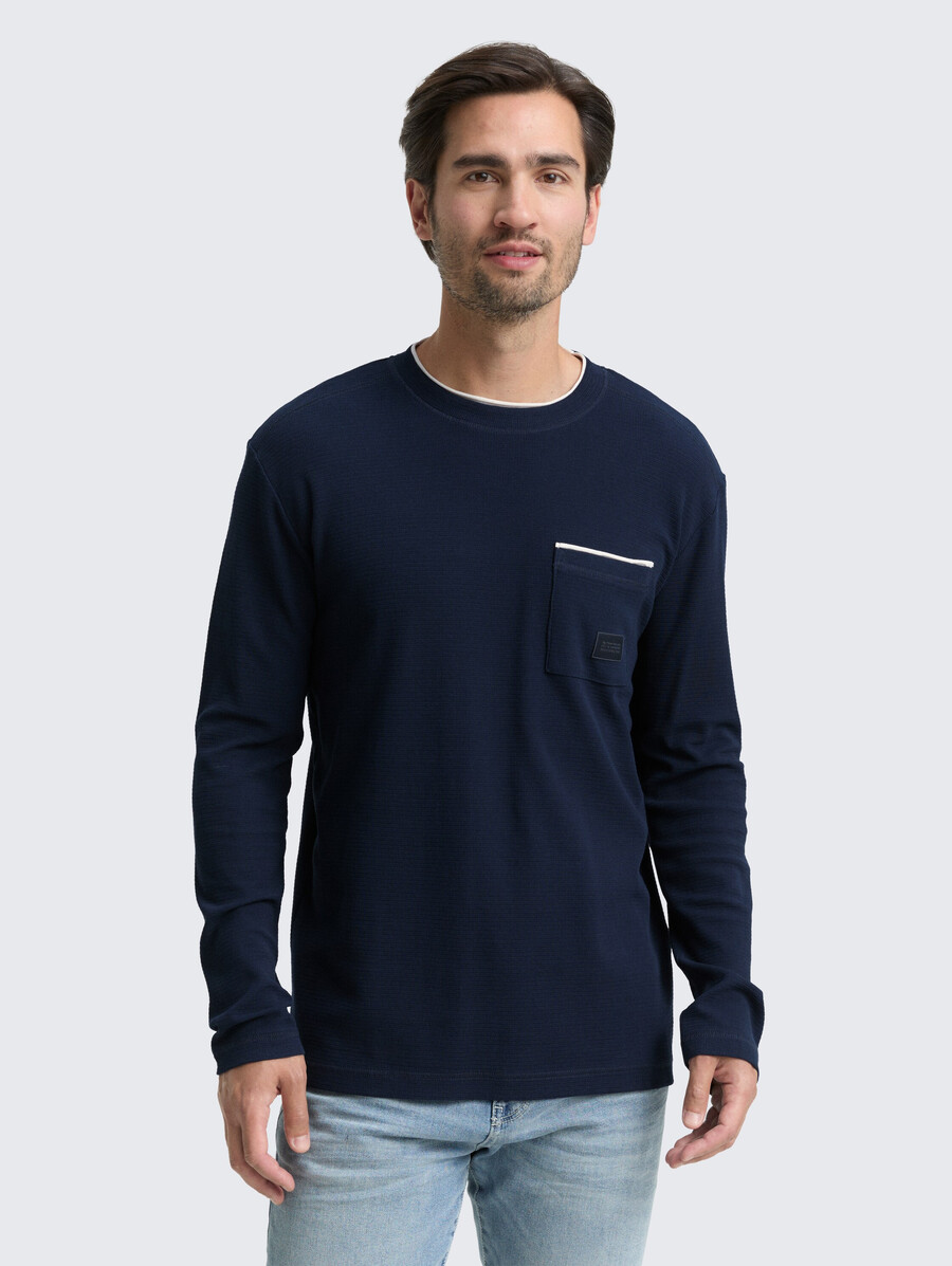 2-in-1 baumwoll-langarmhemd