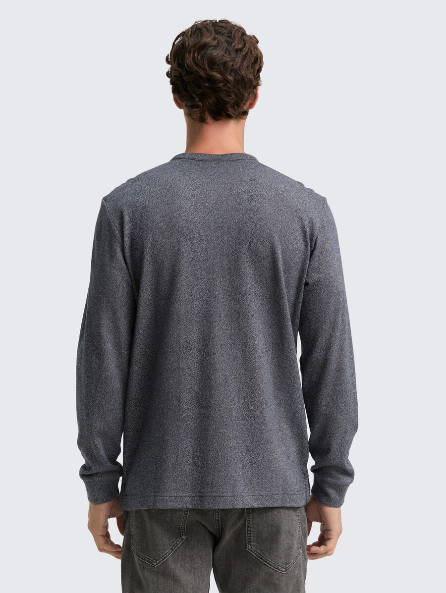 langarmhemd im henley-stil aus baumwolle