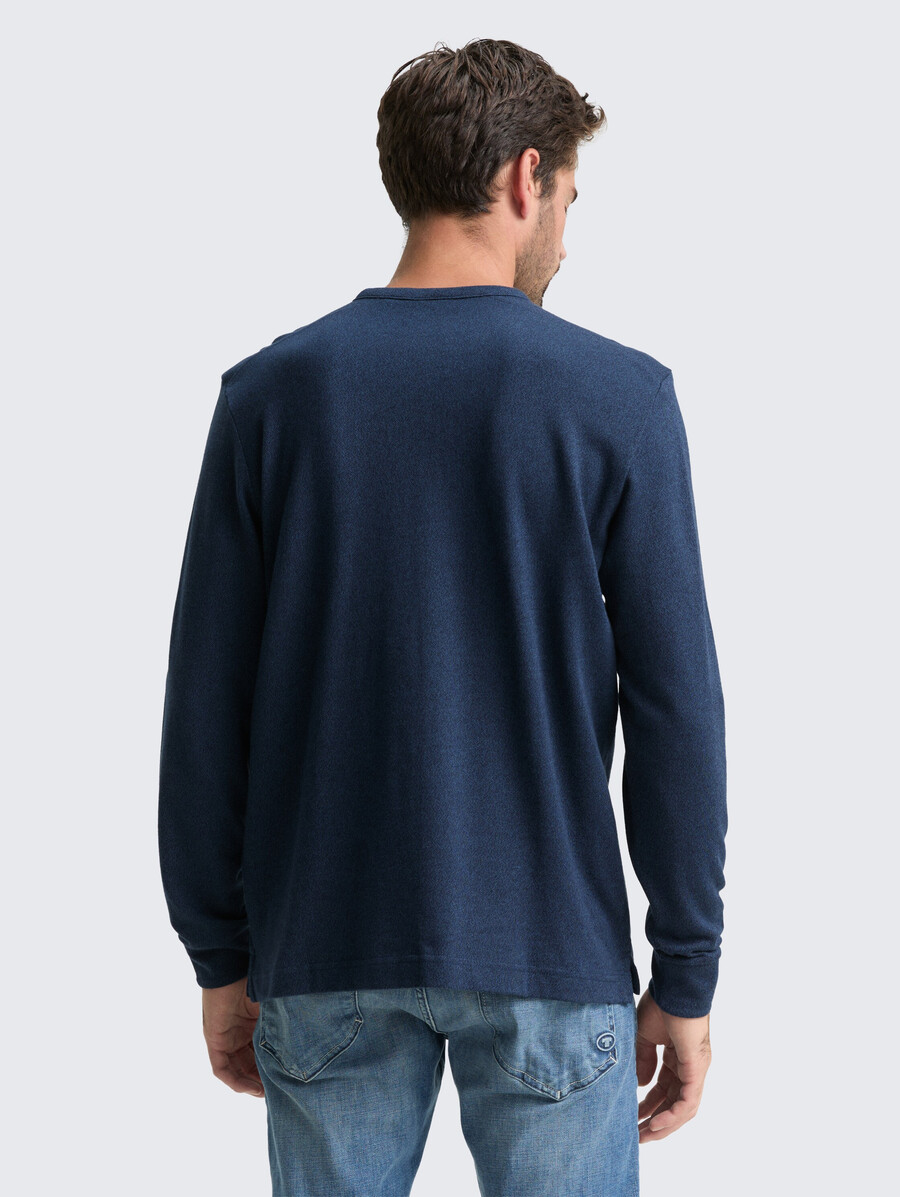 langarmhemd im henley-stil aus baumwolle