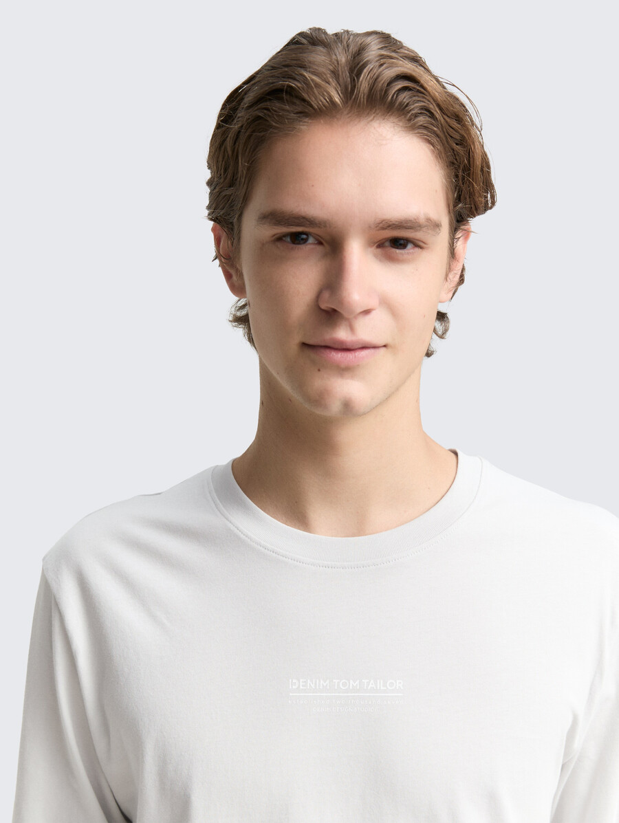 langärmeliges hemd mit logodruck
