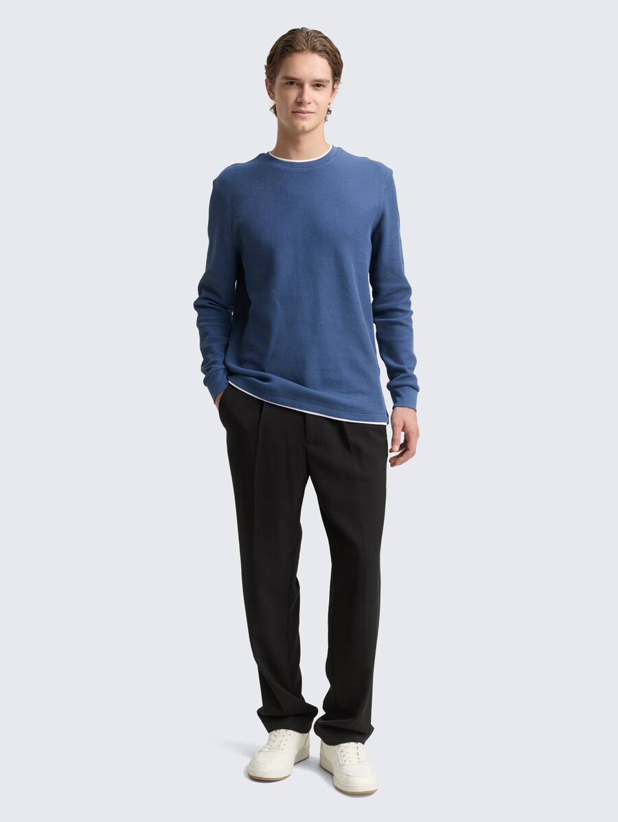 langärmeliges hemd mit 2-in-1-look
