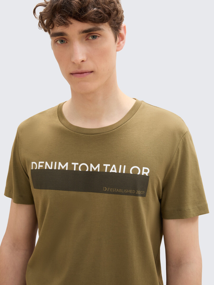 t-shirt mit aufdruck im 3er-pack