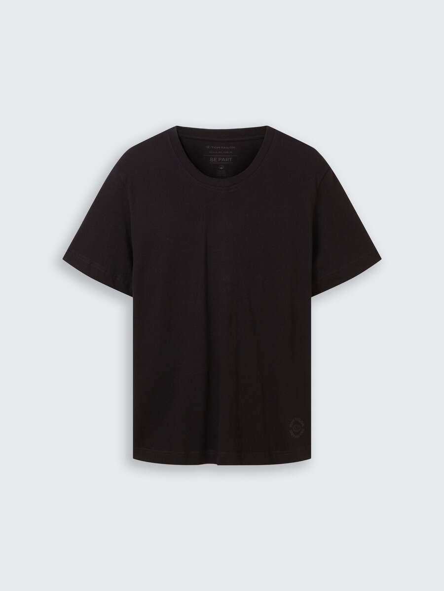 basic-t-shirt im 2er-pack mit v-ausschnitt