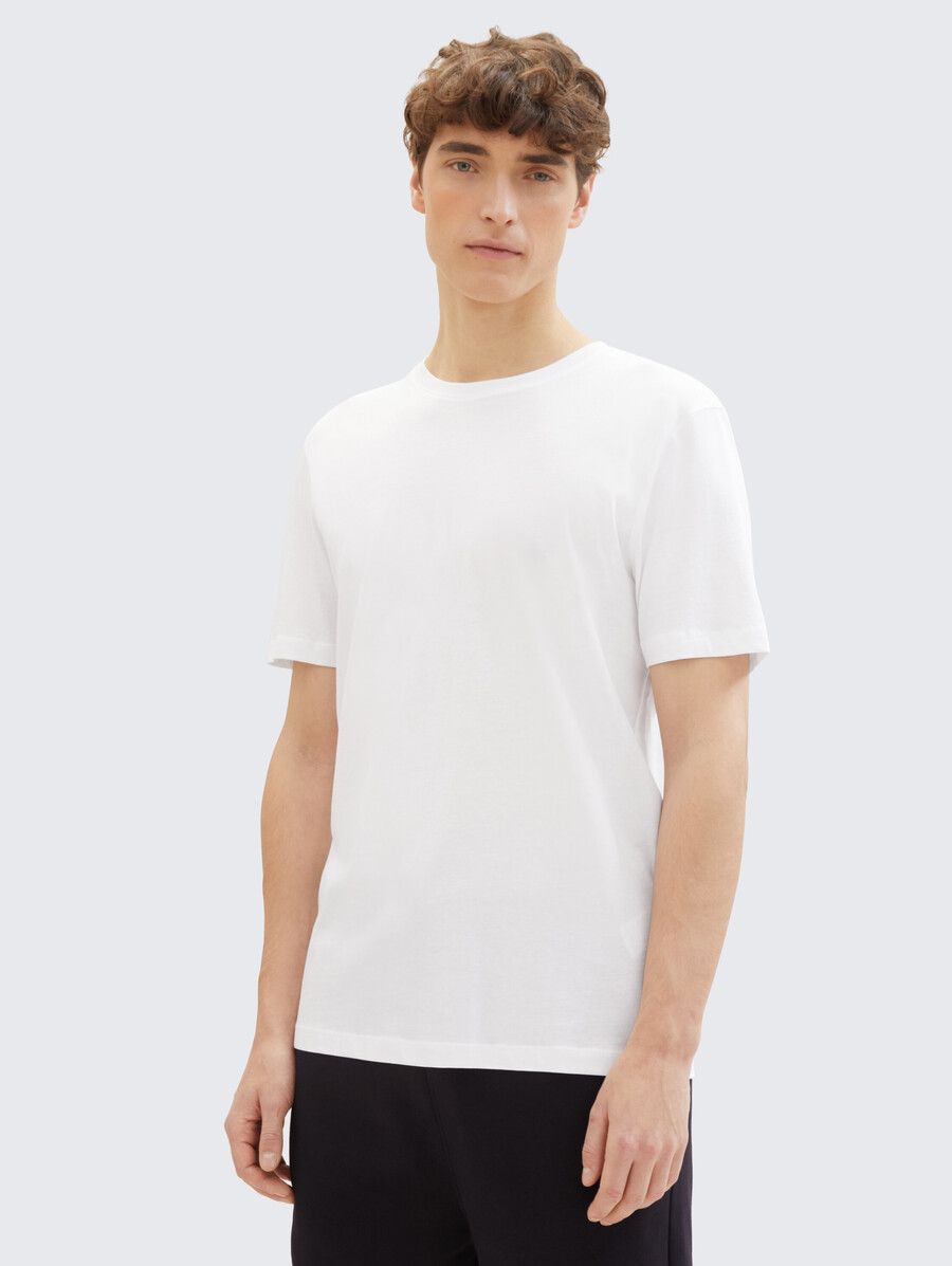 baumwoll-t-shirts im 3er-pack