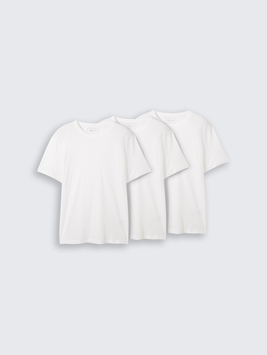 baumwoll-t-shirts im 3er-pack