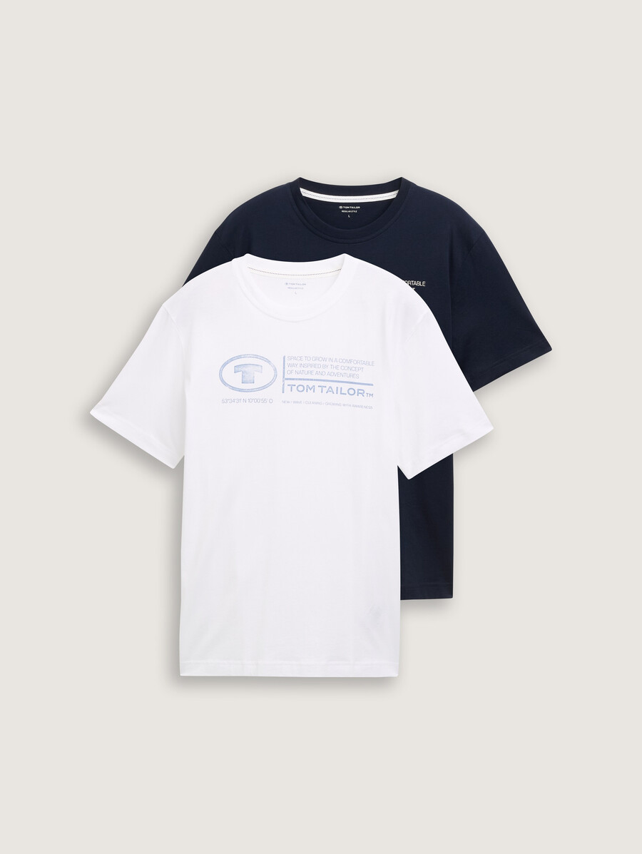 t-shirts mit aufdruck im 2er-pack
