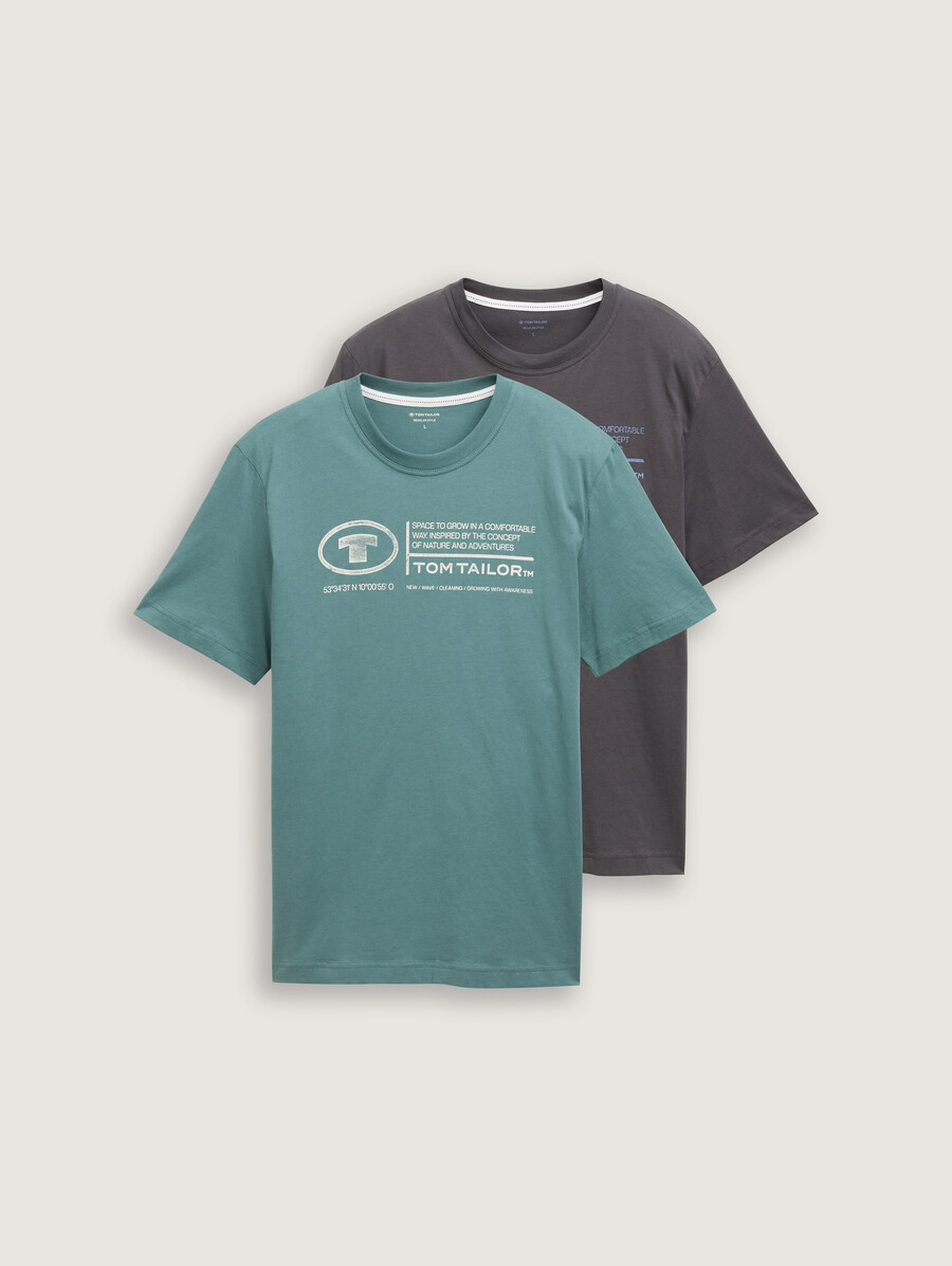 t-shirts mit aufdruck im 2er-pack