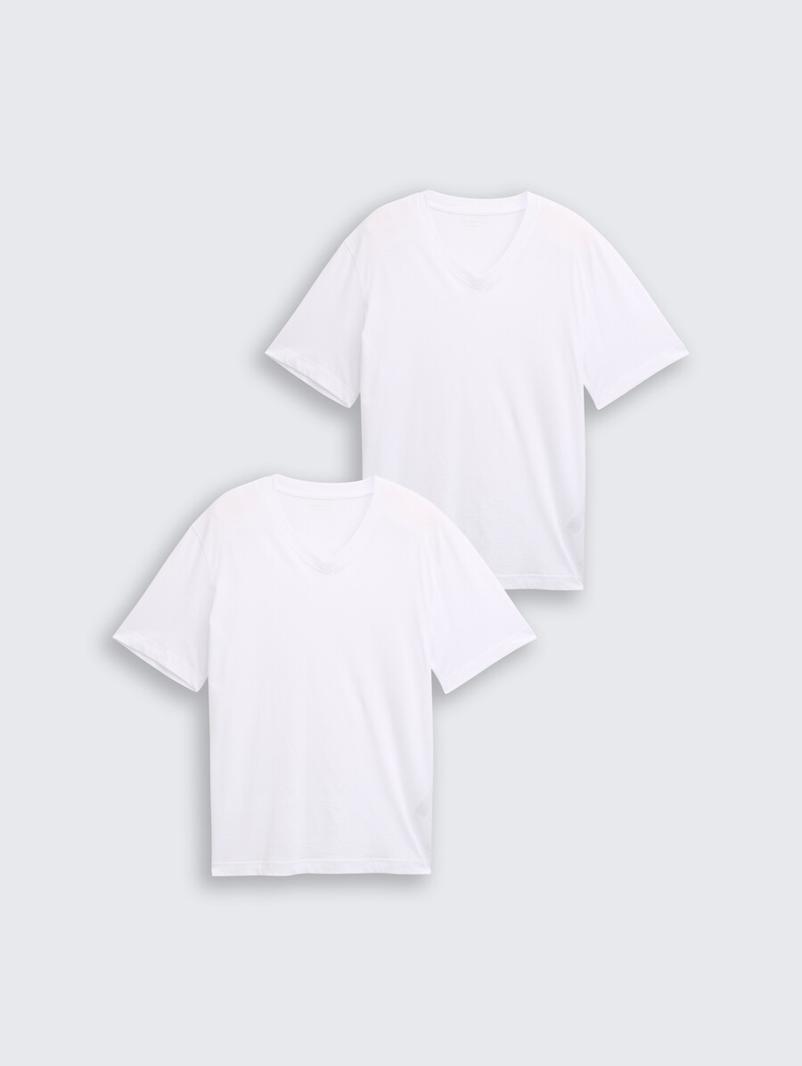 v-ausschnitt-t-shirts im 2er-pack