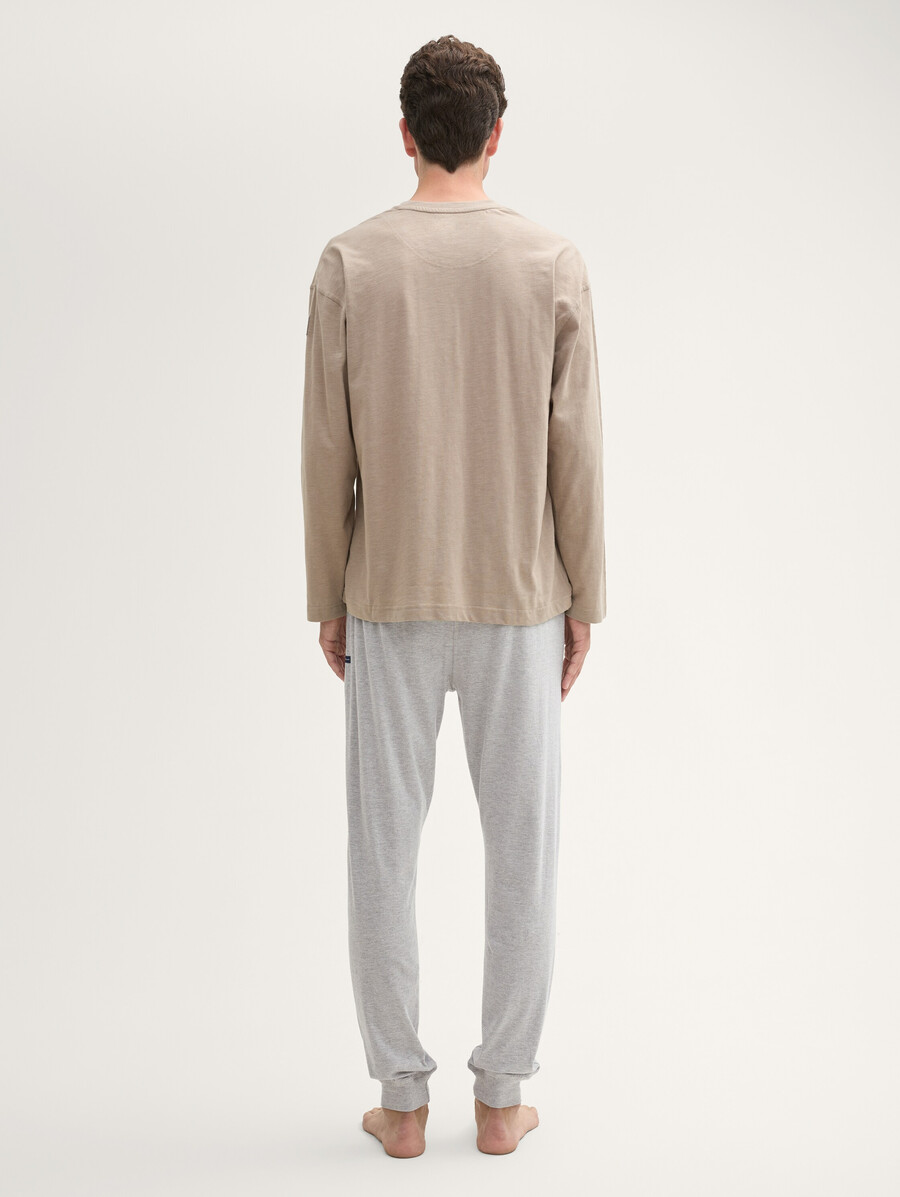 pyjamahose in melange-optik