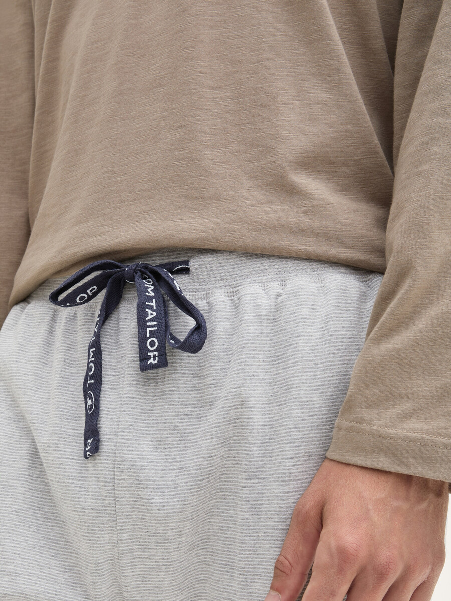 pyjamahose in melange-optik