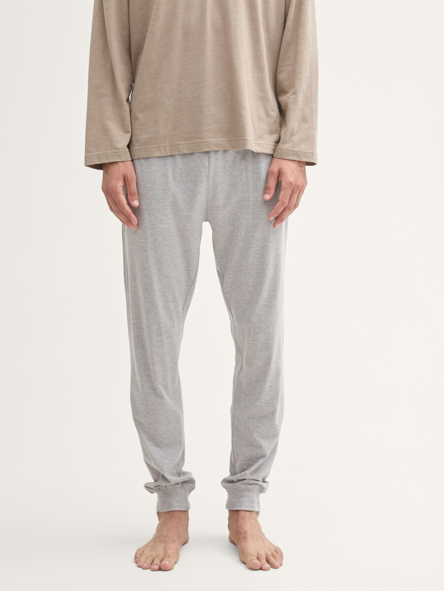 pyjamahose in melange-optik