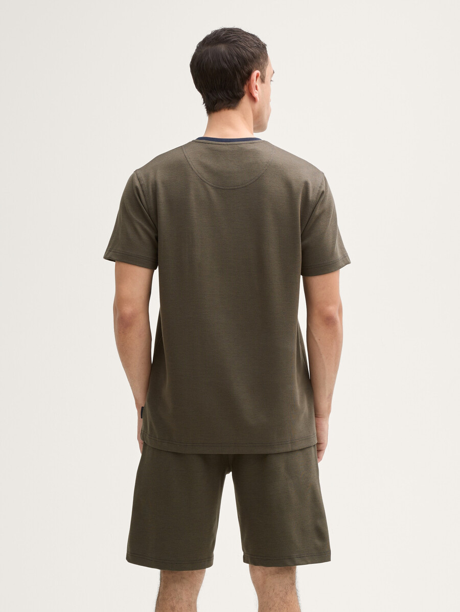 pyjama-set mit logodruck und kordelzug