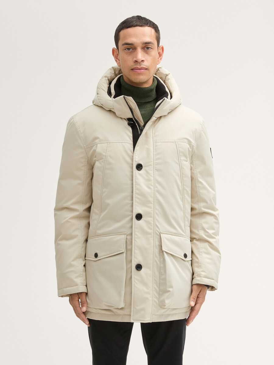 arktis-parka mit abnehmbarer kapuze