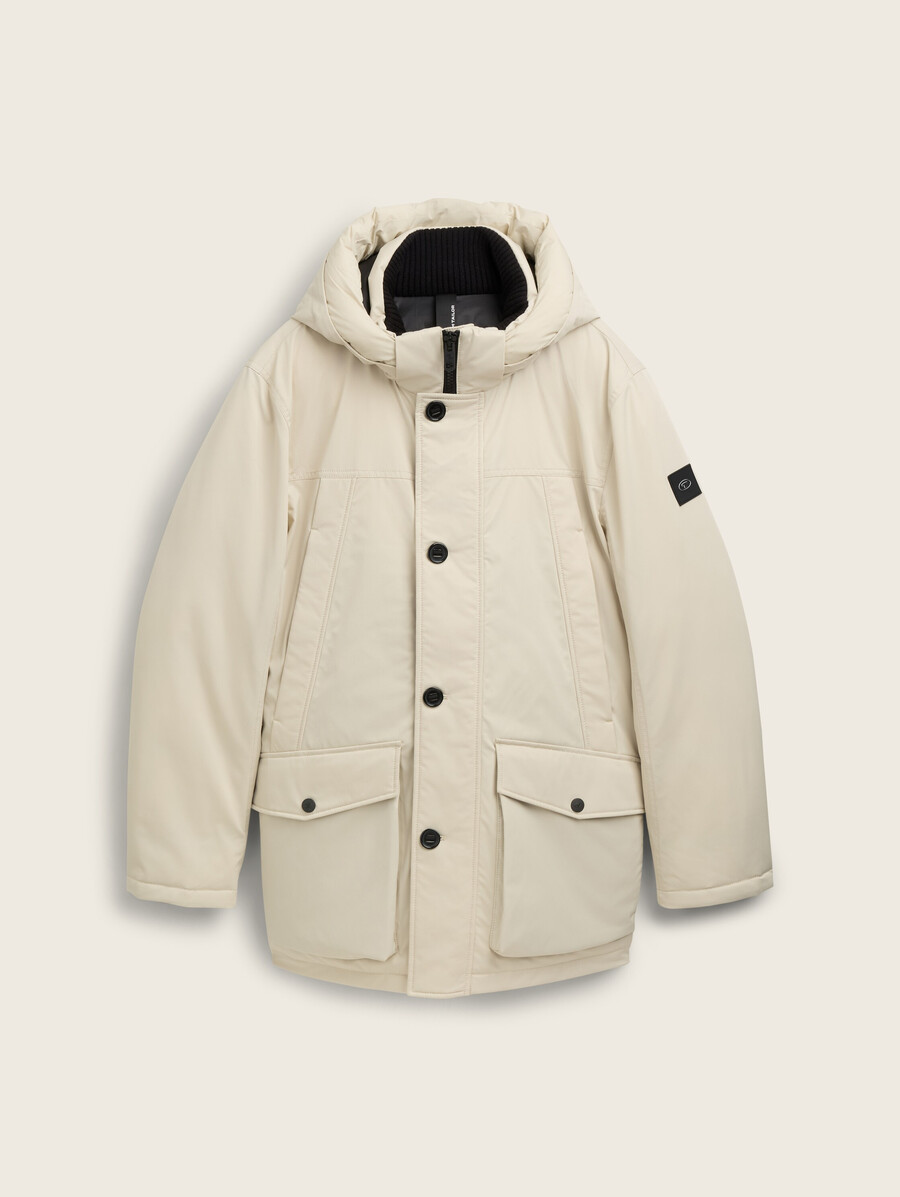 arktis-parka mit abnehmbarer kapuze