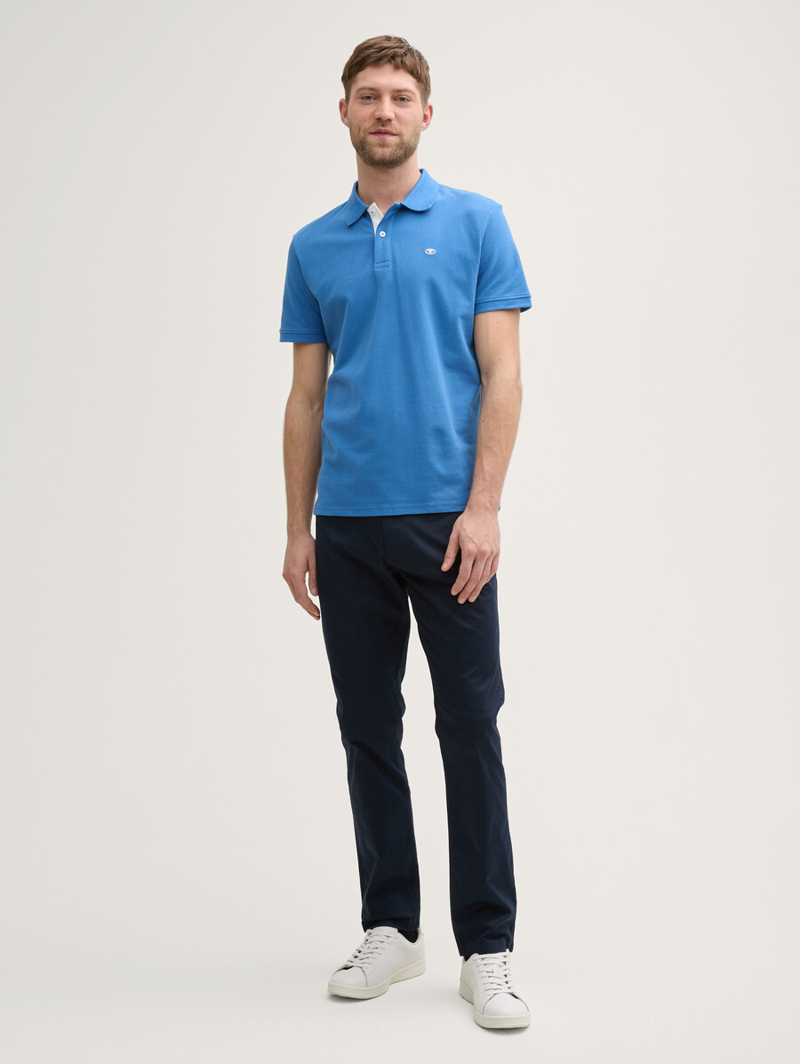 piqué-poloshirt mit gesticktem logo