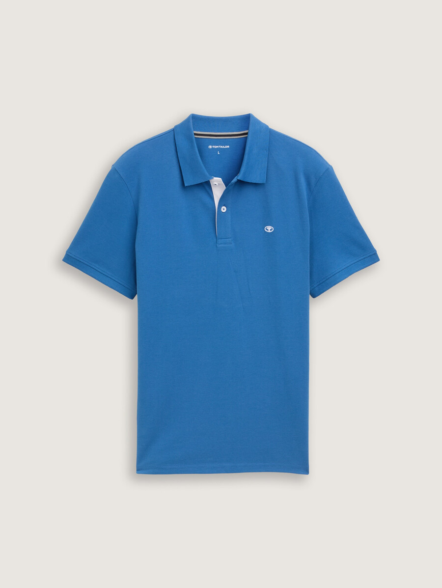piqué-poloshirt mit gesticktem logo