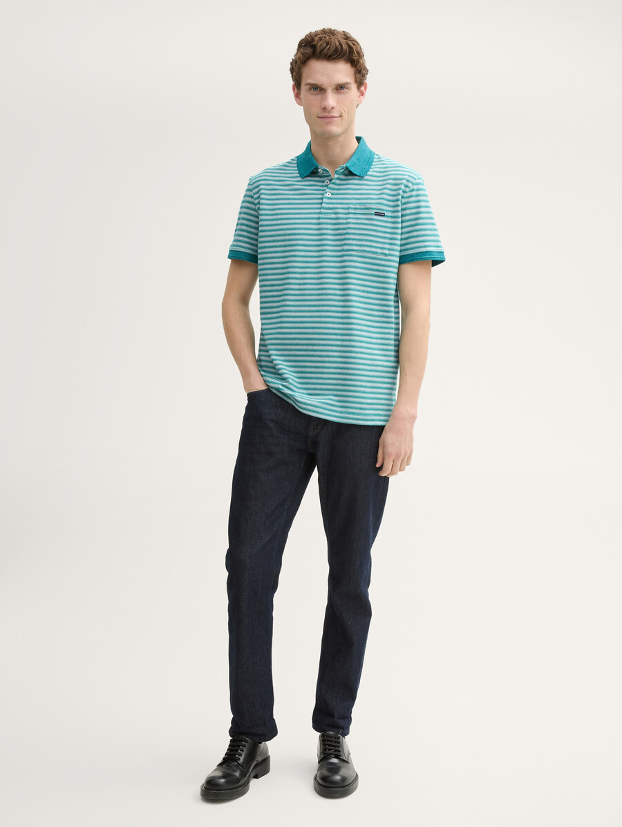 piqué-poloshirt mit brusttasche