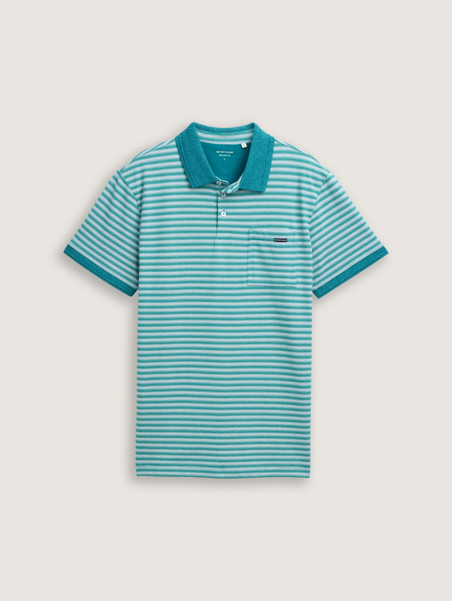 piqué-poloshirt mit brusttasche
