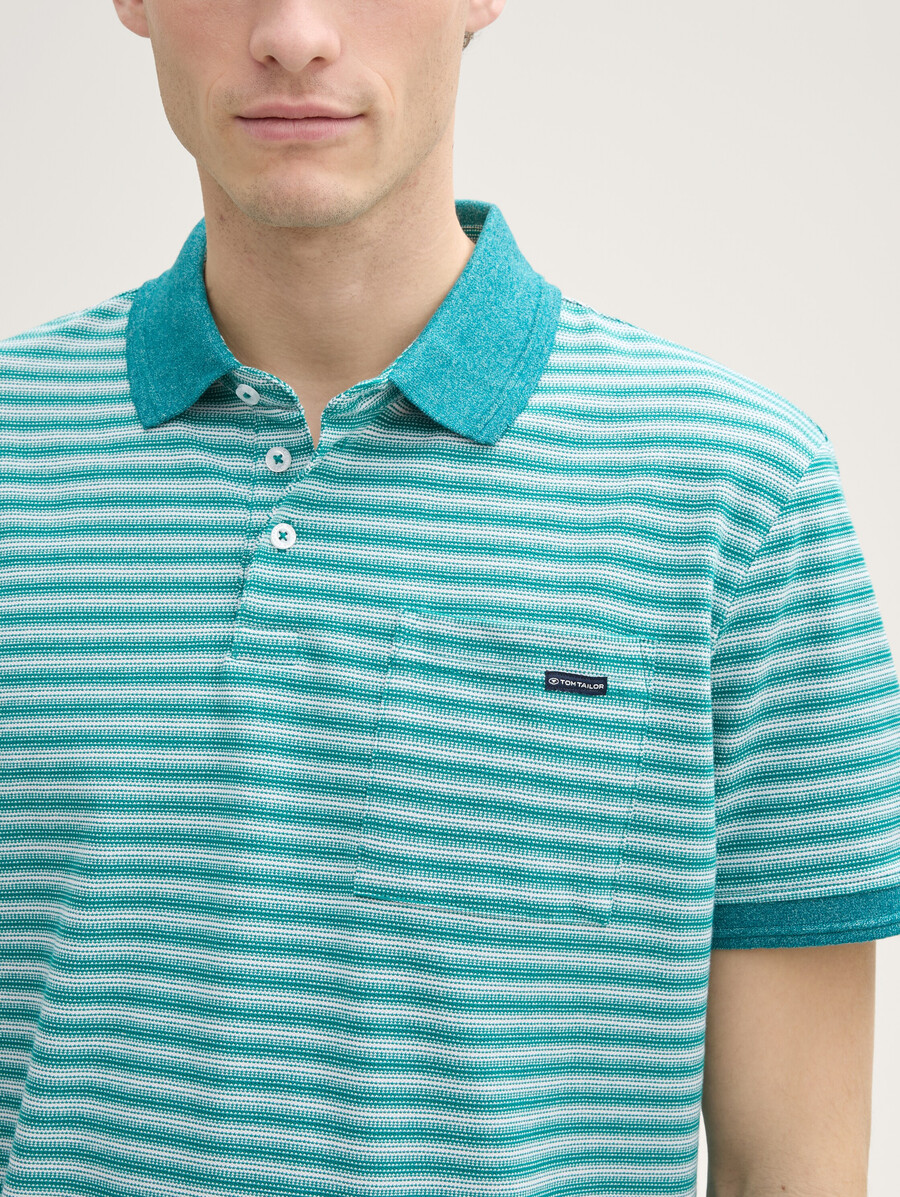 piqué-poloshirt mit brusttasche