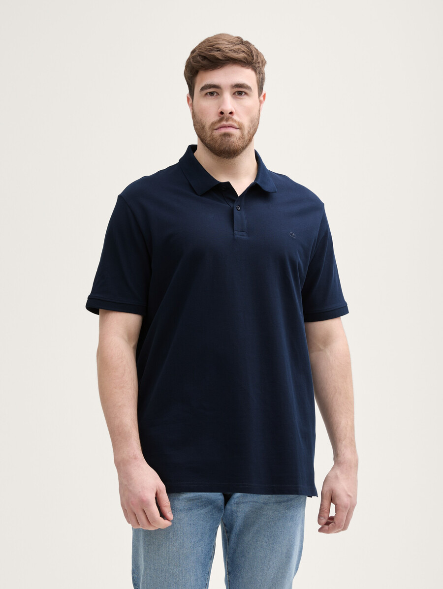plus size – piqué-poloshirt mit gesticktem logo