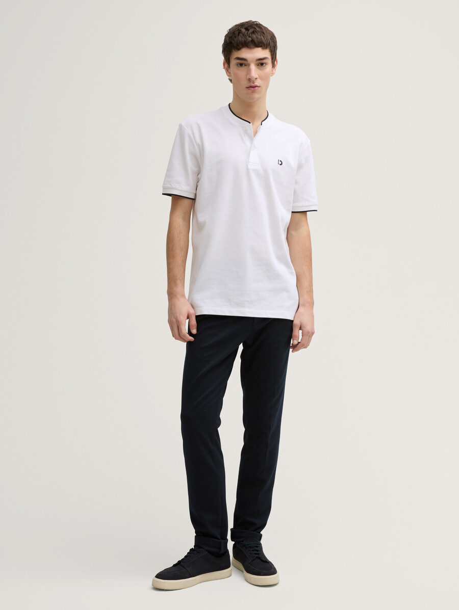poloshirt mit bomberkragen