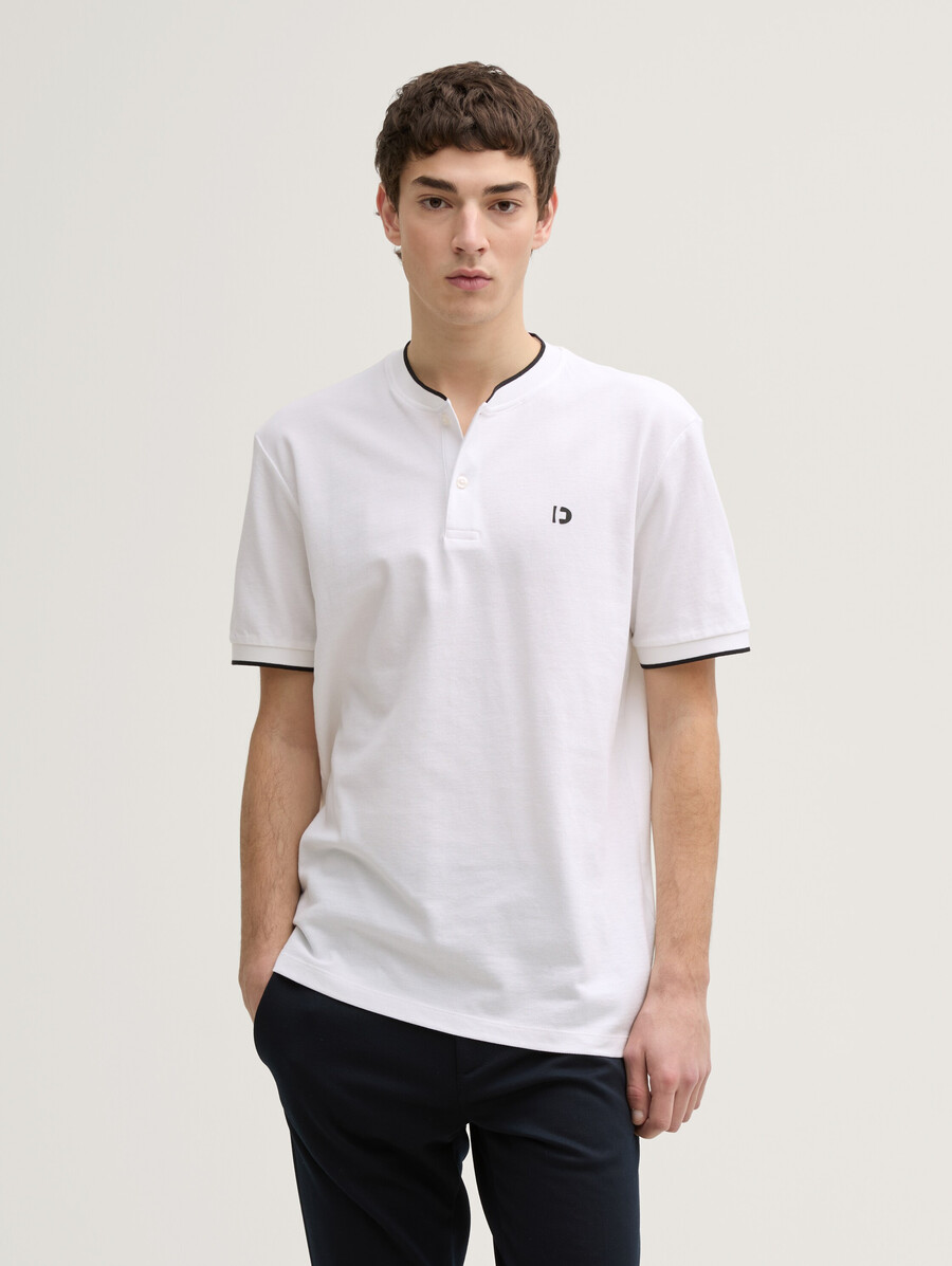 poloshirt mit bomberkragen