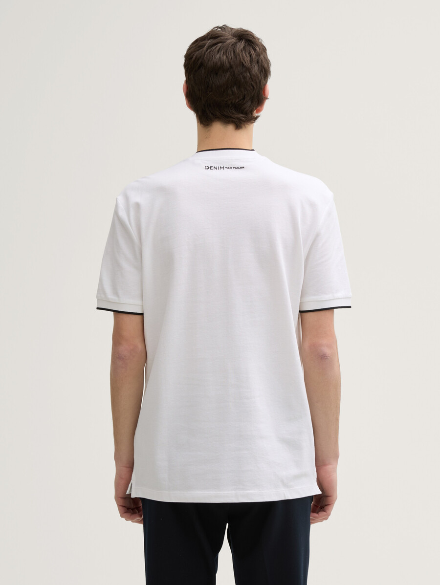 poloshirt mit bomberkragen