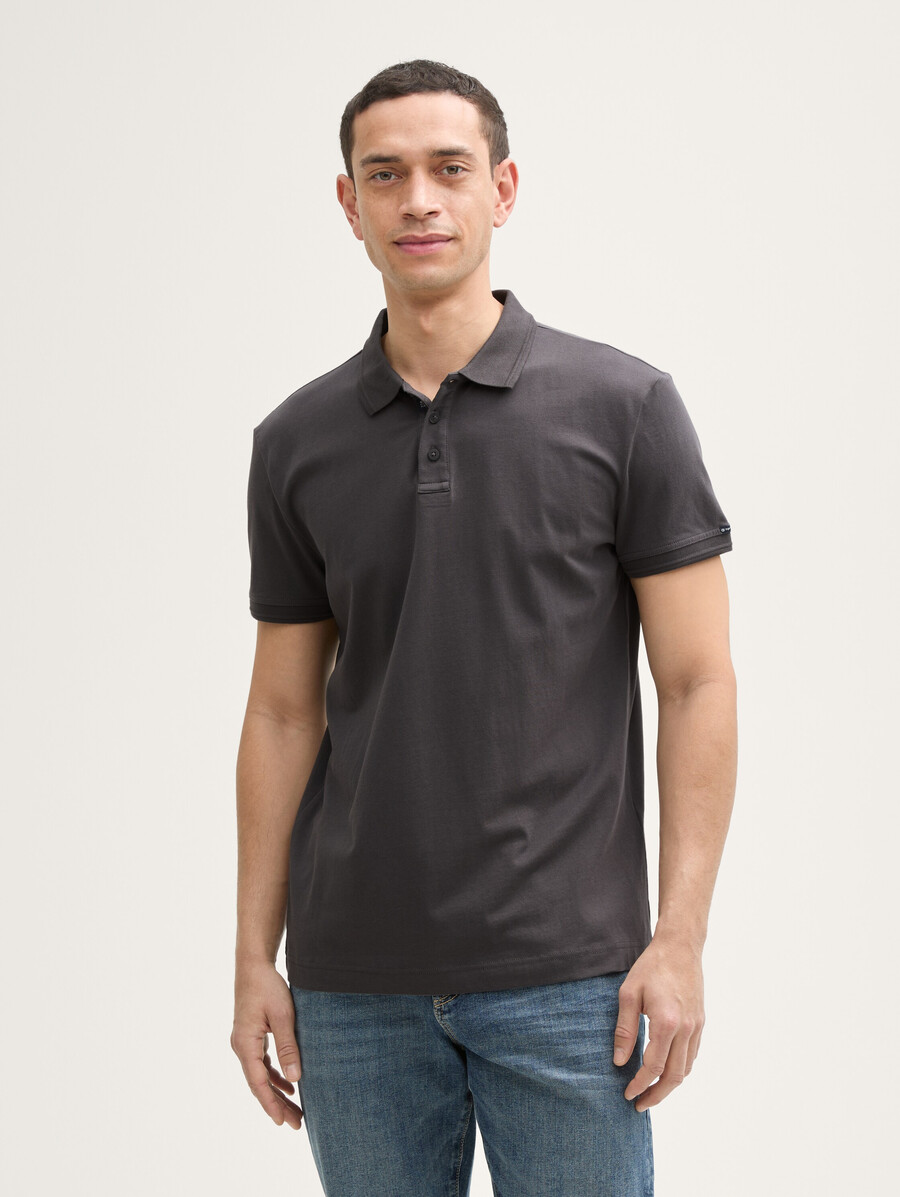einfaches jersey-poloshirt