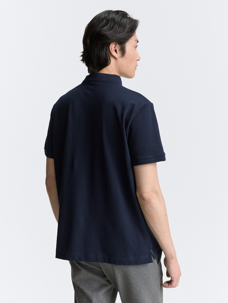 piqué-poloshirt mit stretchanteil