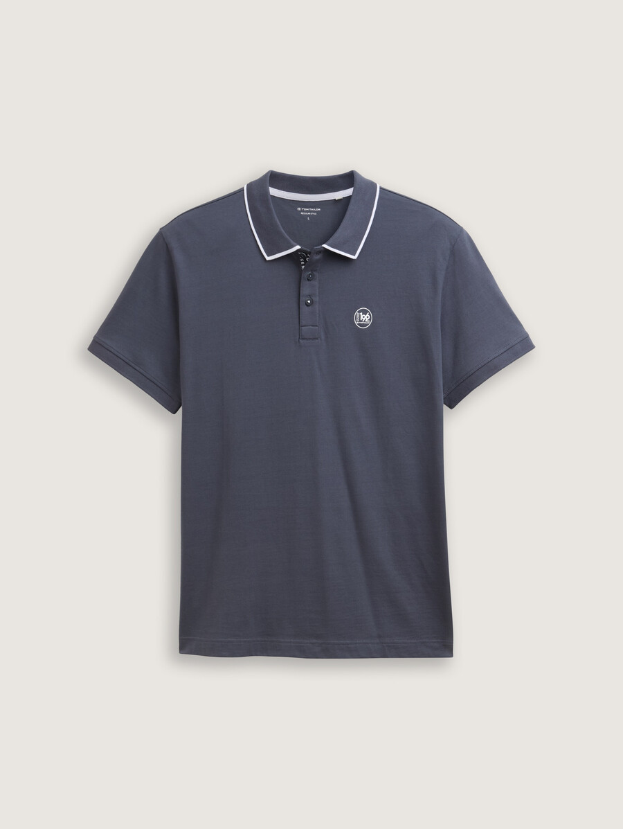piqué-poloshirt mit aufdruck