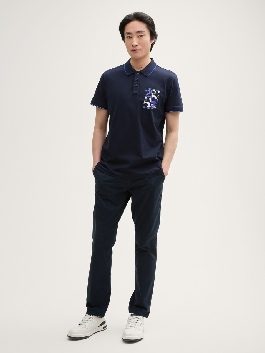 poloshirt mit baumwolllogo-print