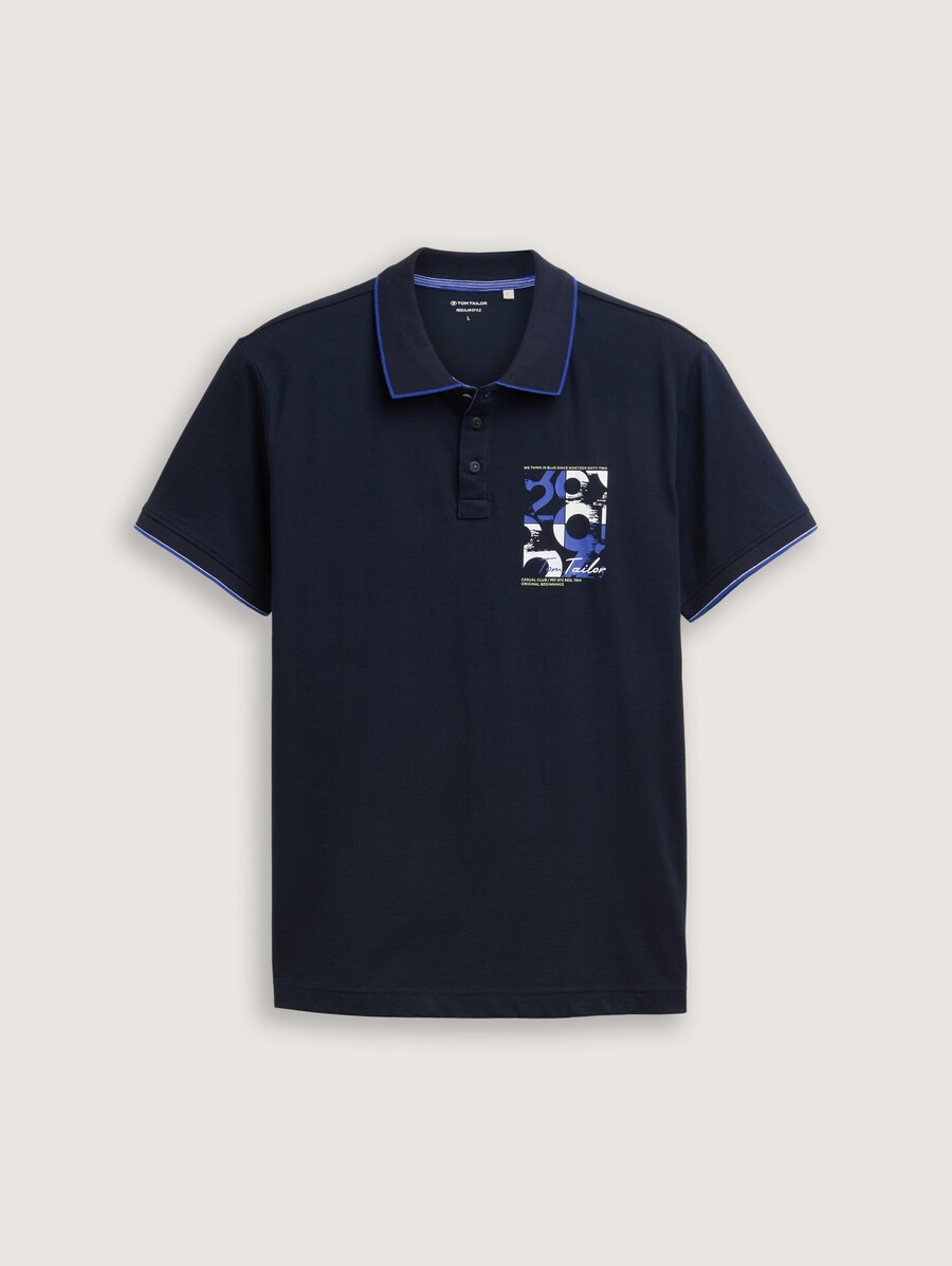 poloshirt mit baumwolllogo-print