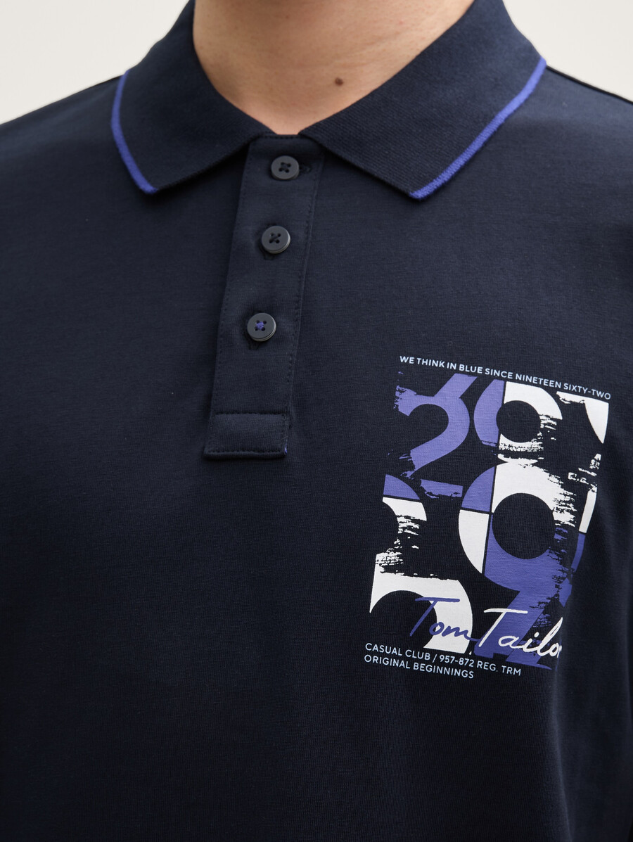 poloshirt mit baumwolllogo-print