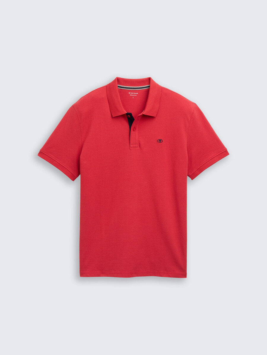 piqué-poloshirt mit gesticktem logo