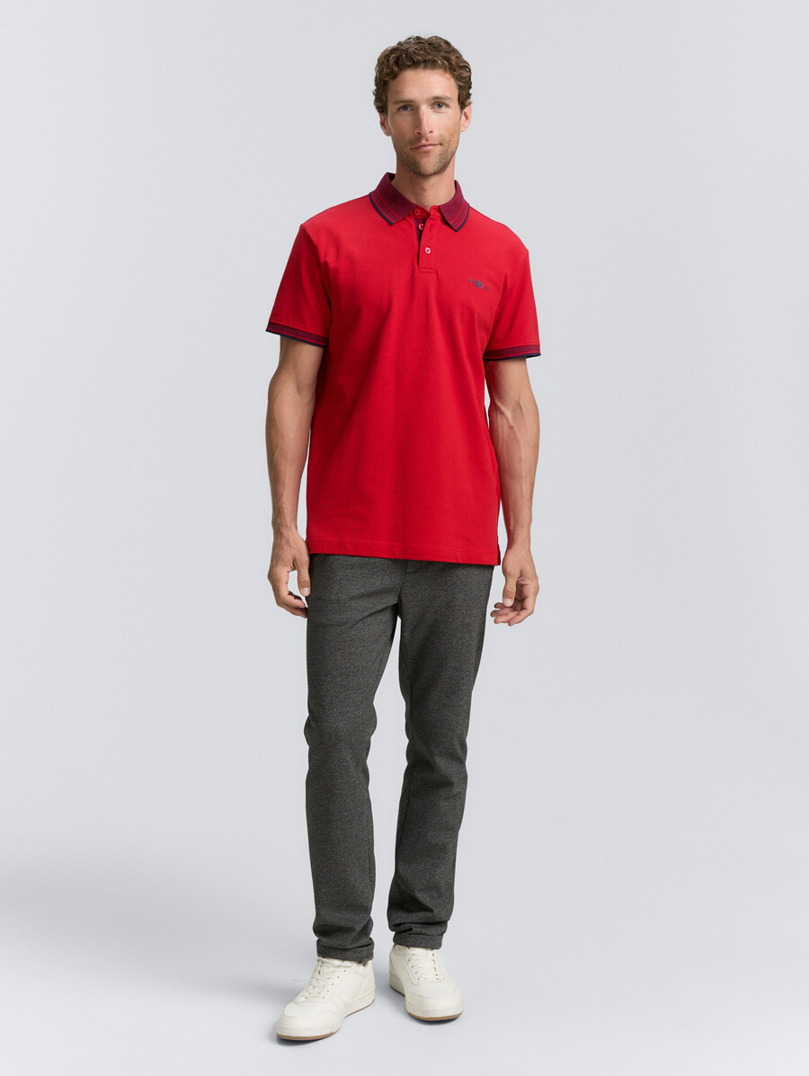 piqué-poloshirt mit stretchanteil