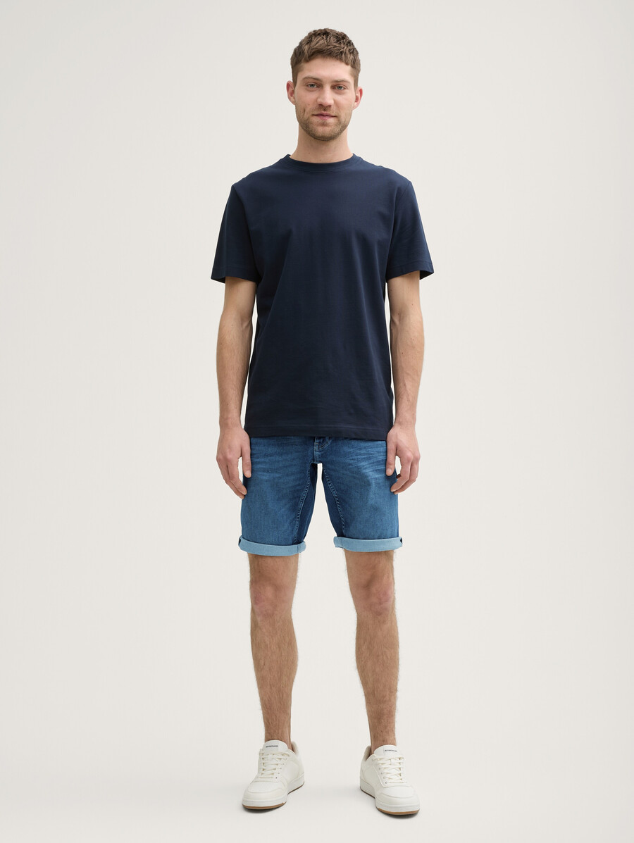 ttjosh regular slim jeansshorts mit superstretch