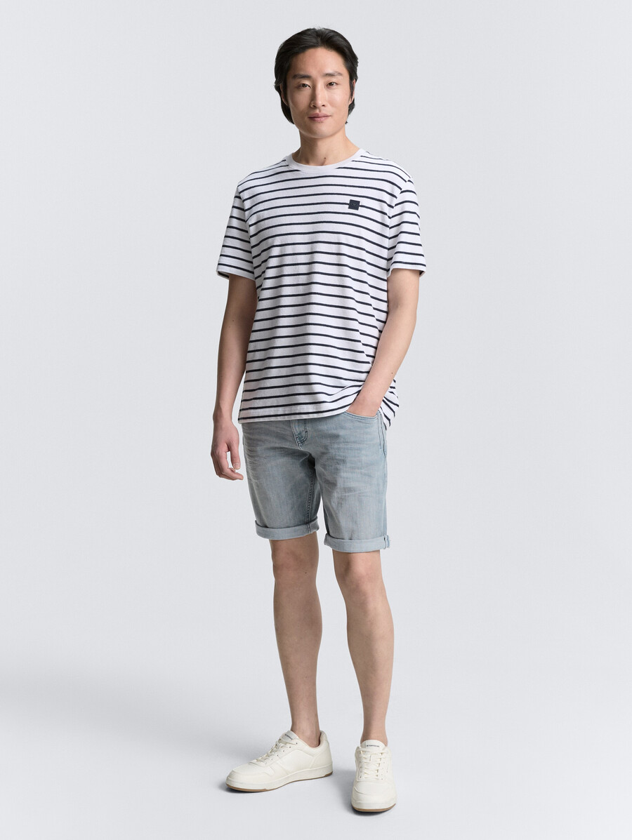 ttjosh regular slim jeansshorts mit stretchanteil