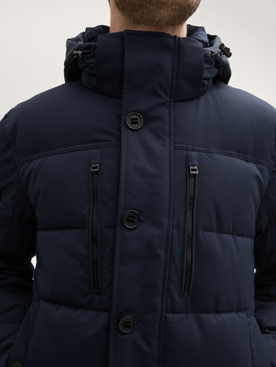 steppjacke mit abnehmbarer kapuze