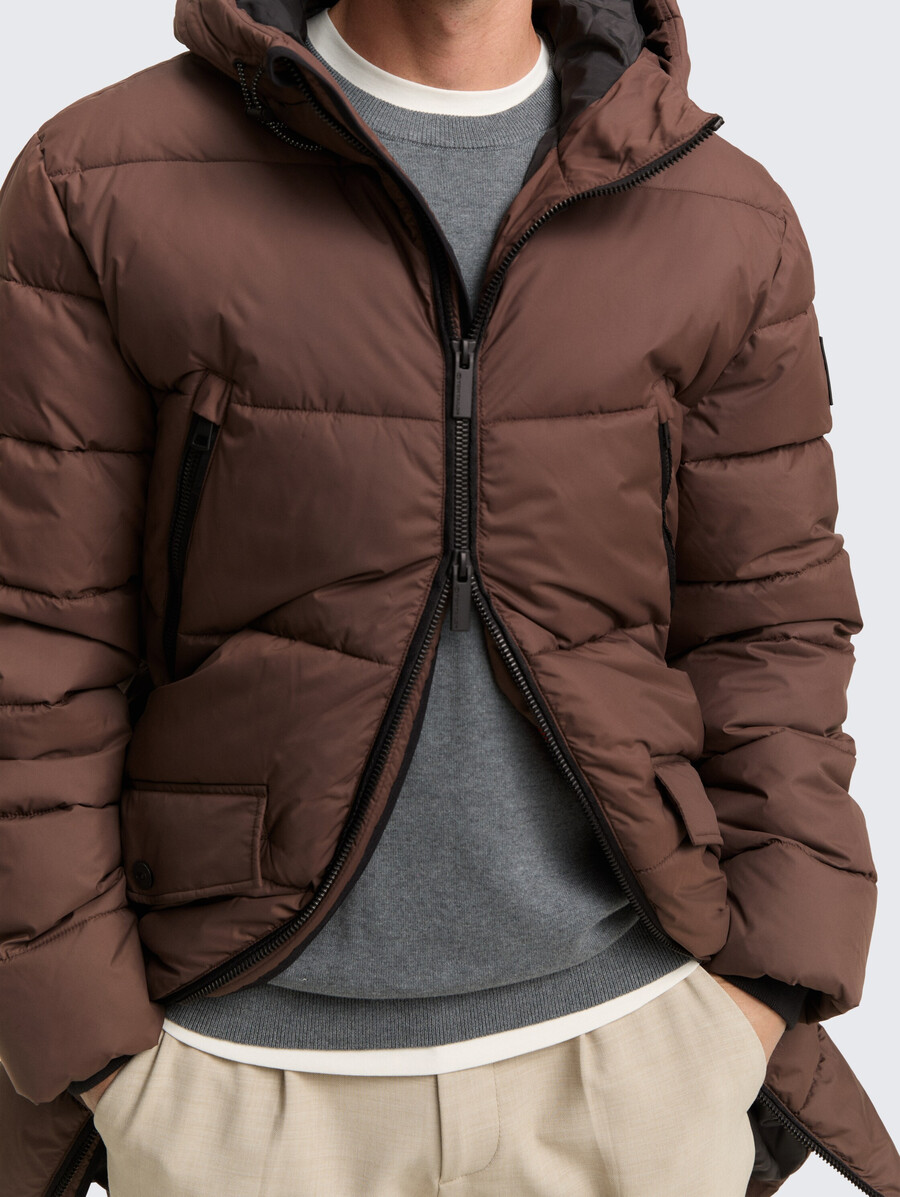steppparka mit kapuze