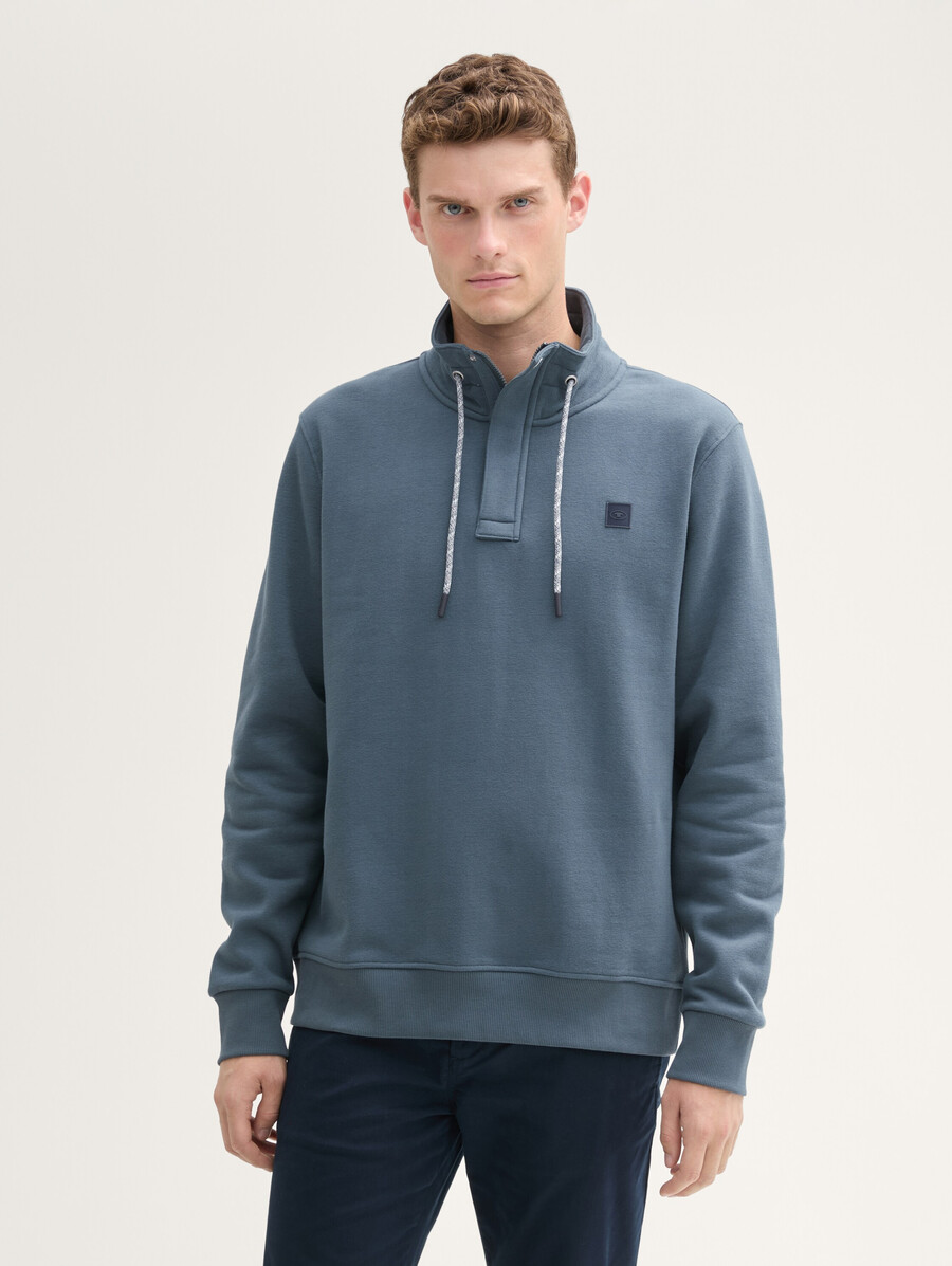 troyer sweatshirt mit logo-aufnäher
