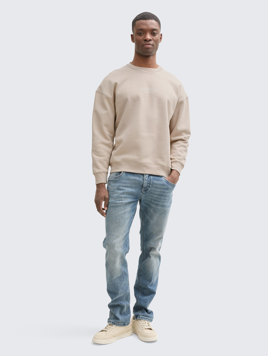 lässiges sweatshirt mit logoprint