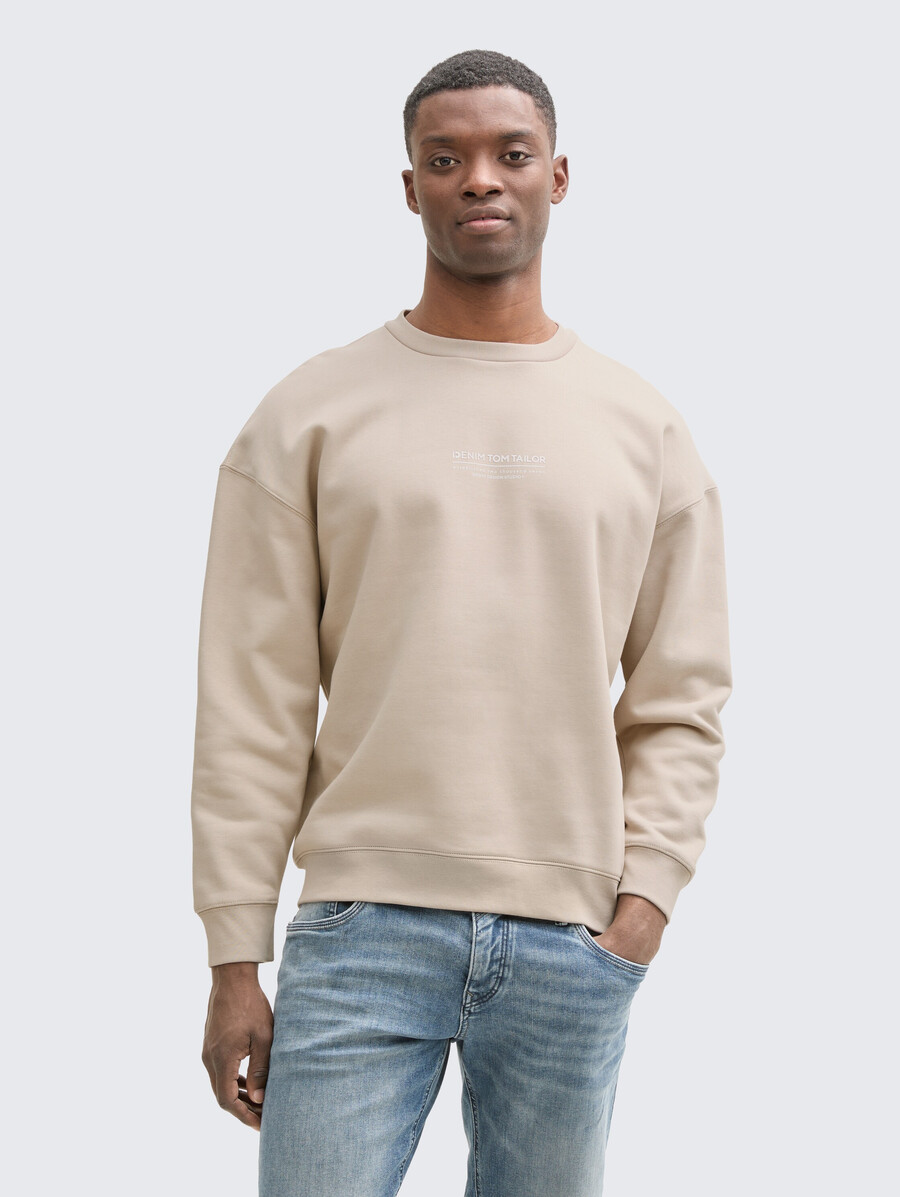 lässiges sweatshirt mit logoprint